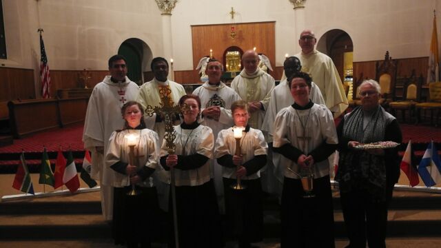 Mater Dei Parish, Newport, Vermont, after daily mass with the Superior General. November 12, 2019