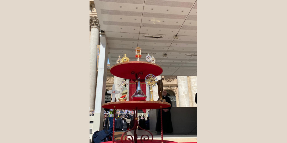 15 Maggio 2022 Canonizzazione di San Giustino Russolillo, Piazza San Pietro in Vaticano. Reliquia San Giustino